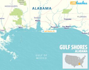 Map of Gulf Shores, Alabama - Live Beaches.com