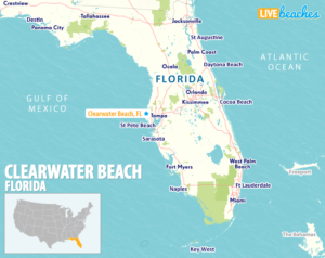 Map of Clearwater Beach, Florida - LiveBeaches.com