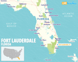 Map Fort Lauderdale, Florida - LiveBeaches.com