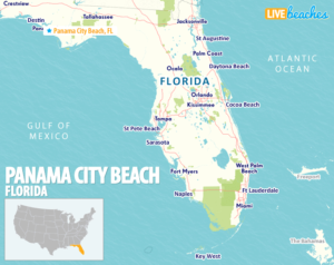 Map of Panama City Beach, Florida