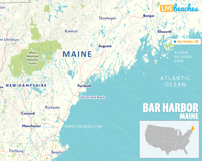 Map of Bar Harbor, Maine