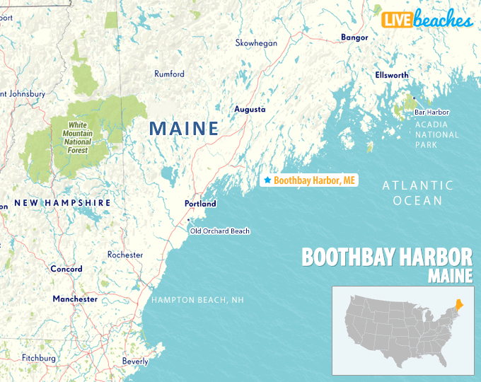 Map of Boothbay Harbor, Maine