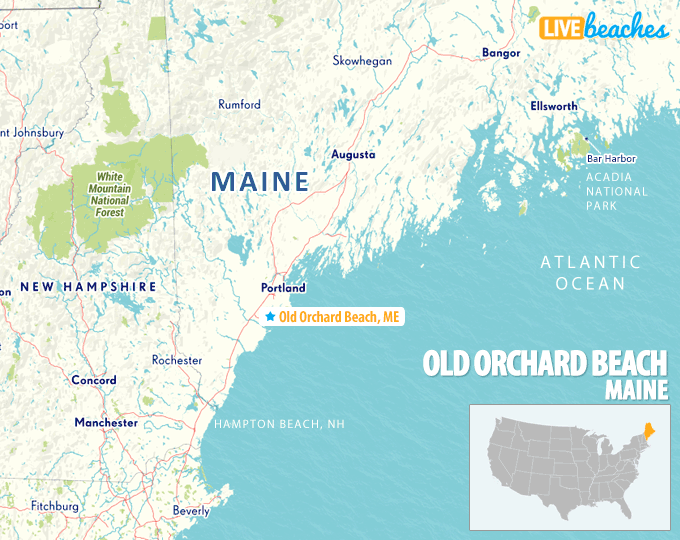 Map of Old Orchard Beach, Maine