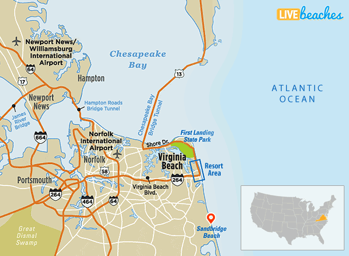 Sandbridge Beach, VA Map