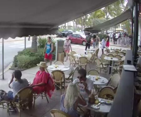 News Cafe Cam in South Beach Miami