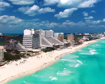 Aerial Tour of Cancun, Caribbean Islands, Resort Beach Vacation