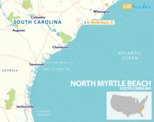 Map of North Myrtle Beach, South Carolina - LiveBeaches.com