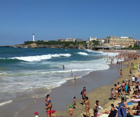 La Grande Plage Biarritz Beach Cam, France