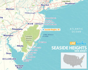 Seaside Heights New Jersey Map - LiveBeaches.com