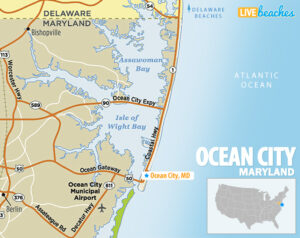 Map of Ocean City, MD - LiveBeaches.com