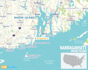 Map of Narragansett, Rhode Island - LiveBeaches.com