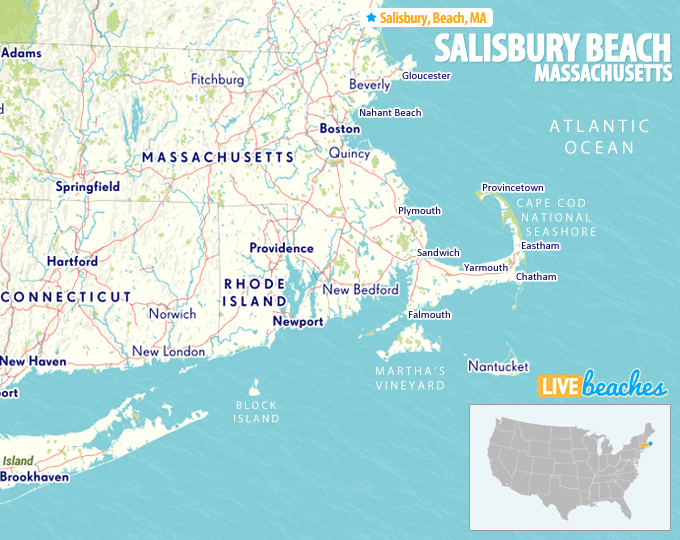 Map of Salisbury Beach, MA