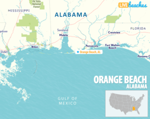 Map of Orange Beach, Alabama - Live Beaches.com