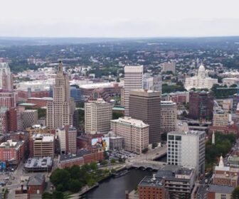 Downtown Providence, RI Aerial Flyover Drone Tour