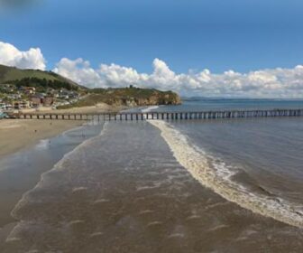 Flyover Avila Beach, California aerial drone video, scenic views